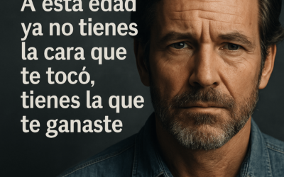 A esta edad ya no tienes la cara que te tocó, tienes la que te ganaste