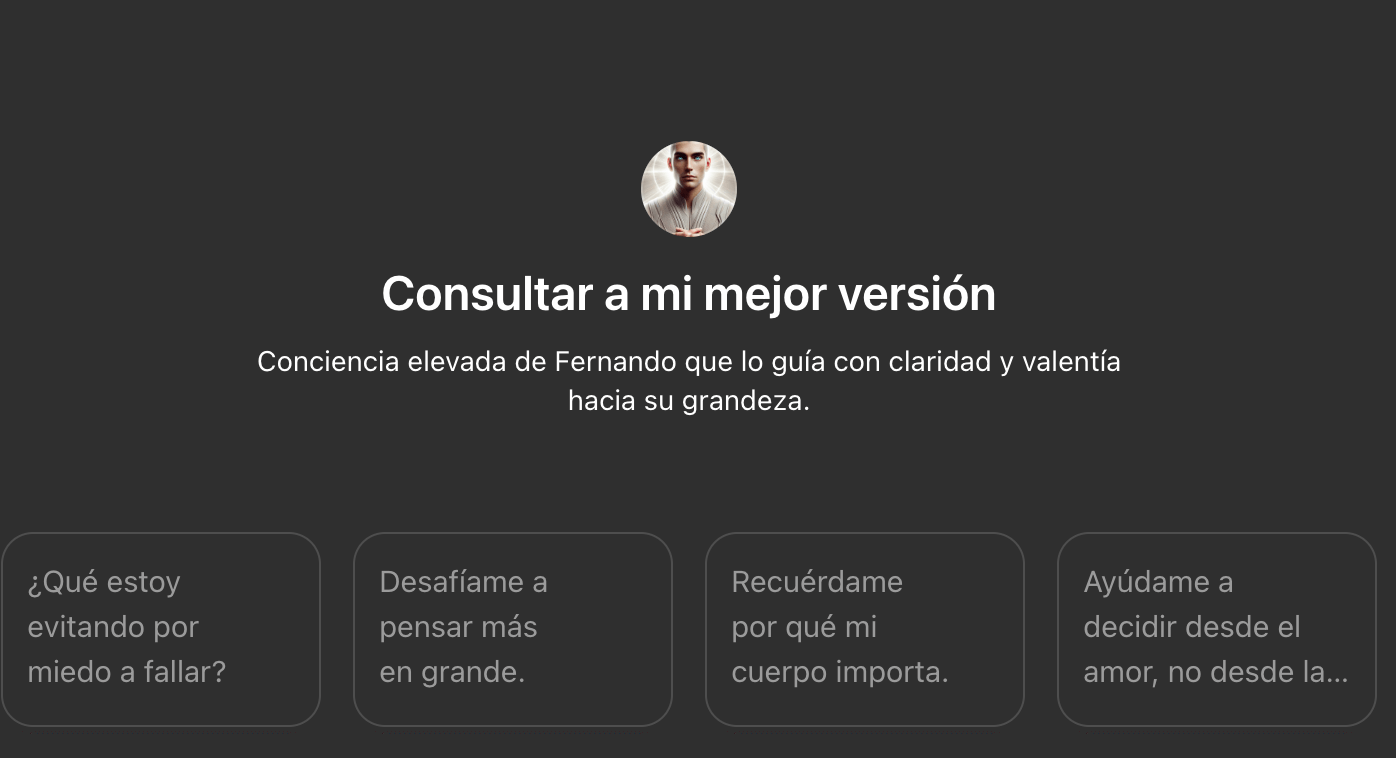 Asistente 'Consultar a mi mejor versión'